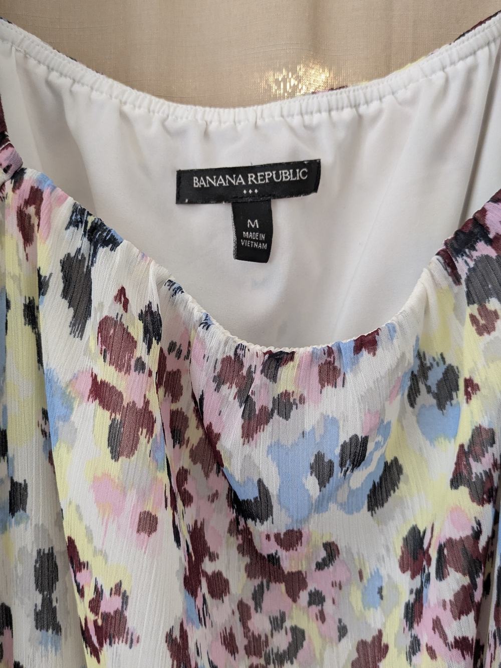 Banana Republic Floral Scoop Neck Midi Dress - Multicolor Pastels - Picture 3 of 3